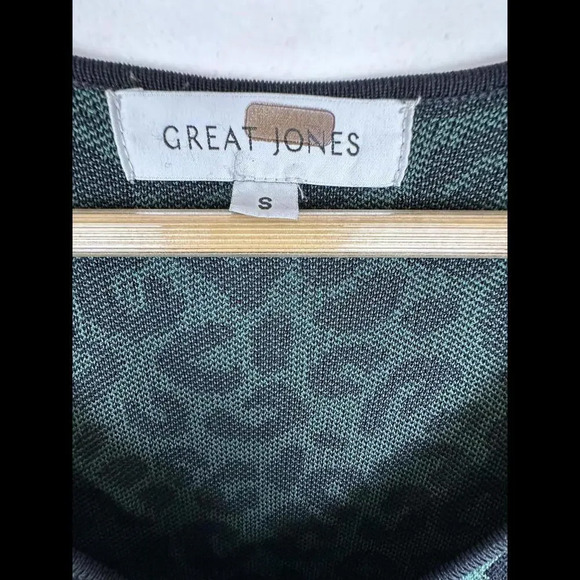 Great Jones Leopard Knit Long Sleeve Midi Dress SIZE S - Picture 4 of 7